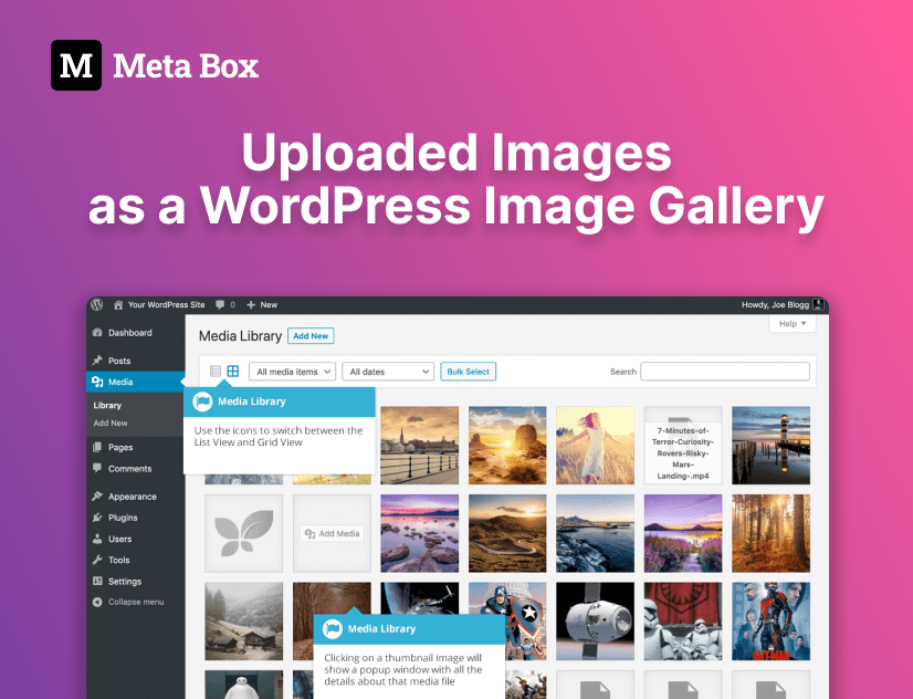 displaying images as a gallery