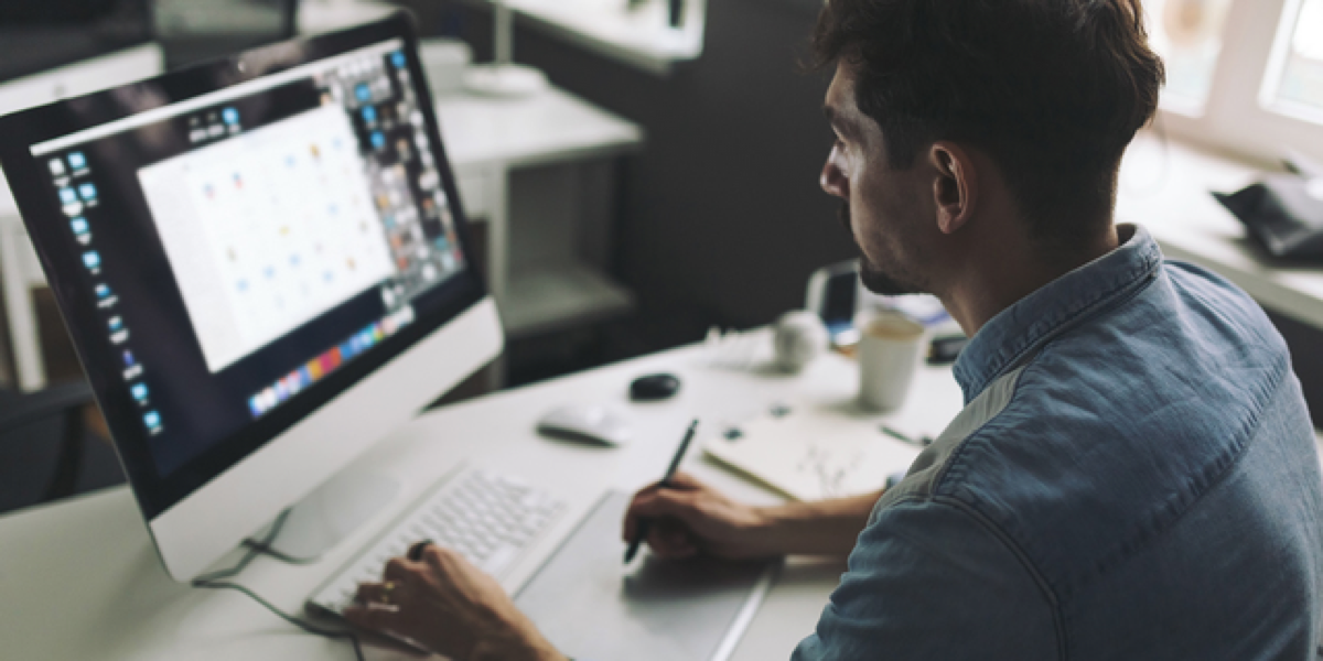 What is UI animation? UI designer using UI animation software on a desktop
