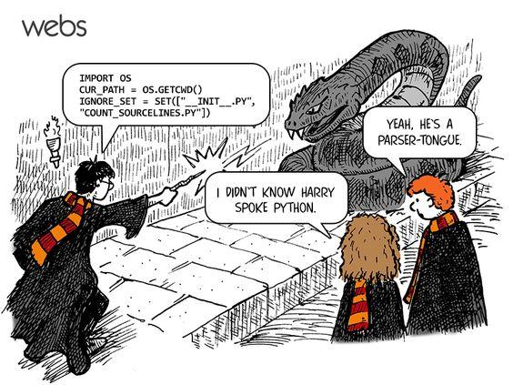 Harry Potter uses parser-tongue to speak Python