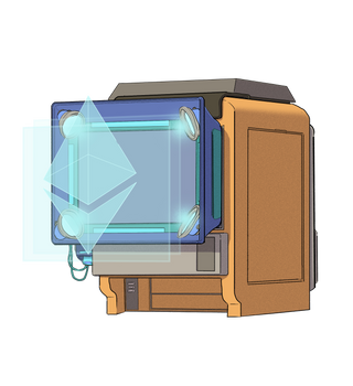 Illustration of a futuristic computer/device.
