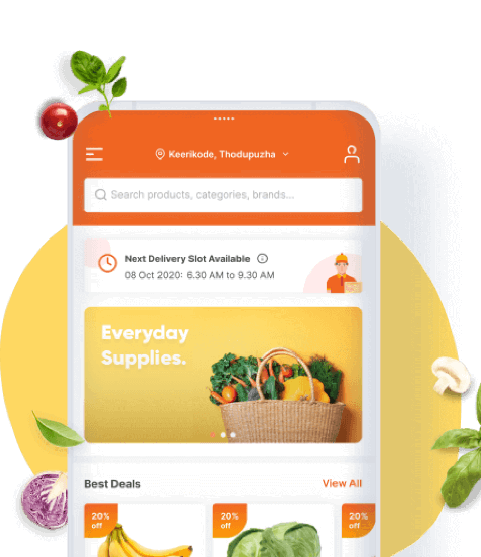 Mobile app development for the single or multi-vendor grocery business