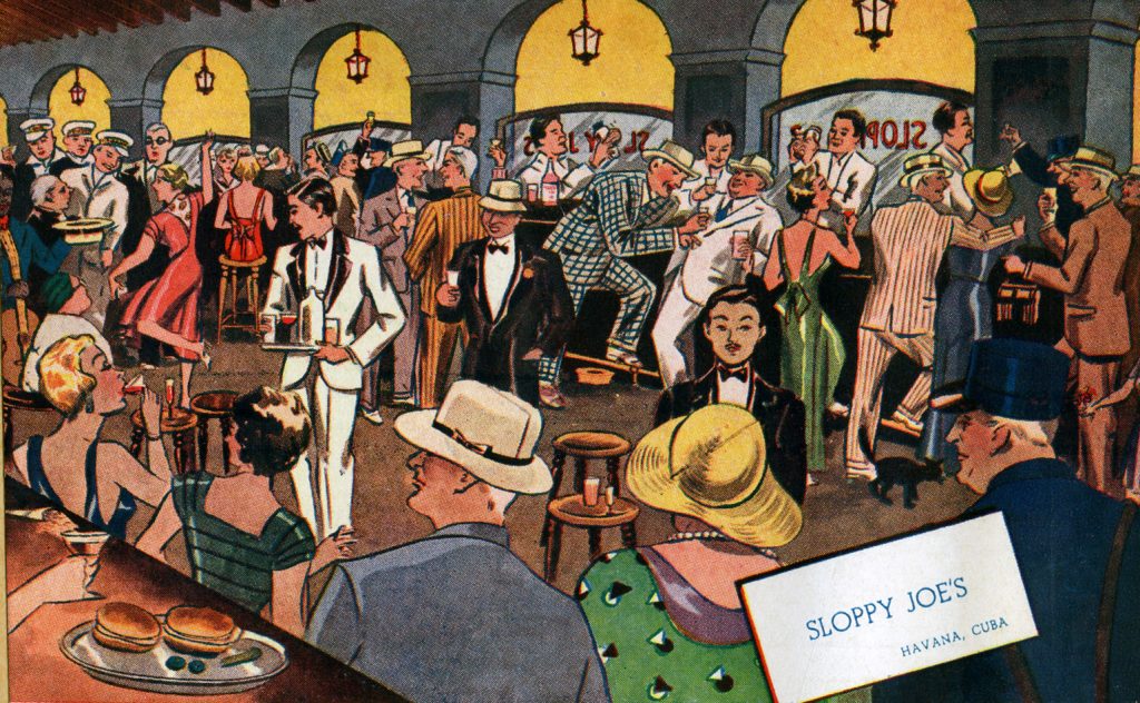 illustration of sloppy joes nightclub in havana