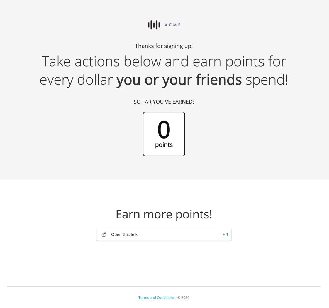 Contest Landing Page: Simple Referral Thanks