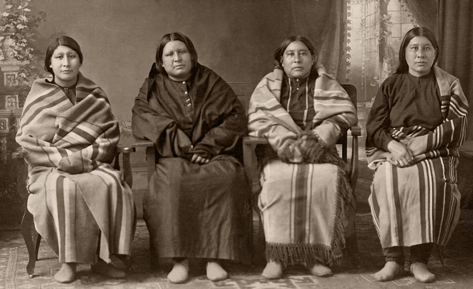 Mollie with her sisters: Rita (left), Anna (2nd from left), and Minnie (far right).