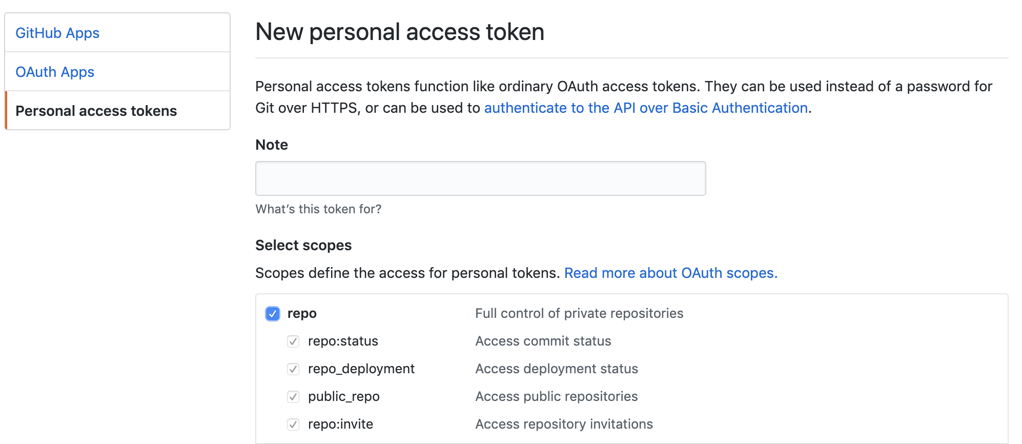 GitHub Access tokens