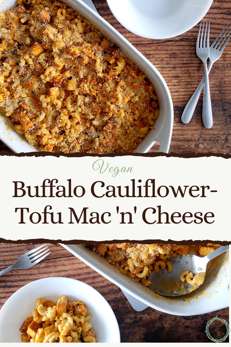 Buffalo cauliflower mac and cheese