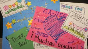 SA YES School Supply Distribution Back to Basics Project thank you letters