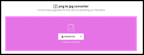 Click CHOOSE FILE and choose your PNG files