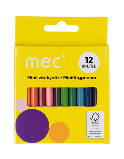 mec Mini coloured pencils  12 pcs