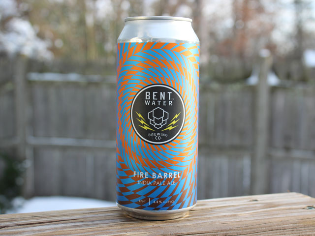 Fire Barrel, a IPA brewed by Bent Water Brewing Company