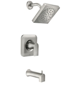 image MOEN Genta Single-Handle 1-Spray Tub and Shower Faucet in Spot Resist Brushed Nickel Valve Included