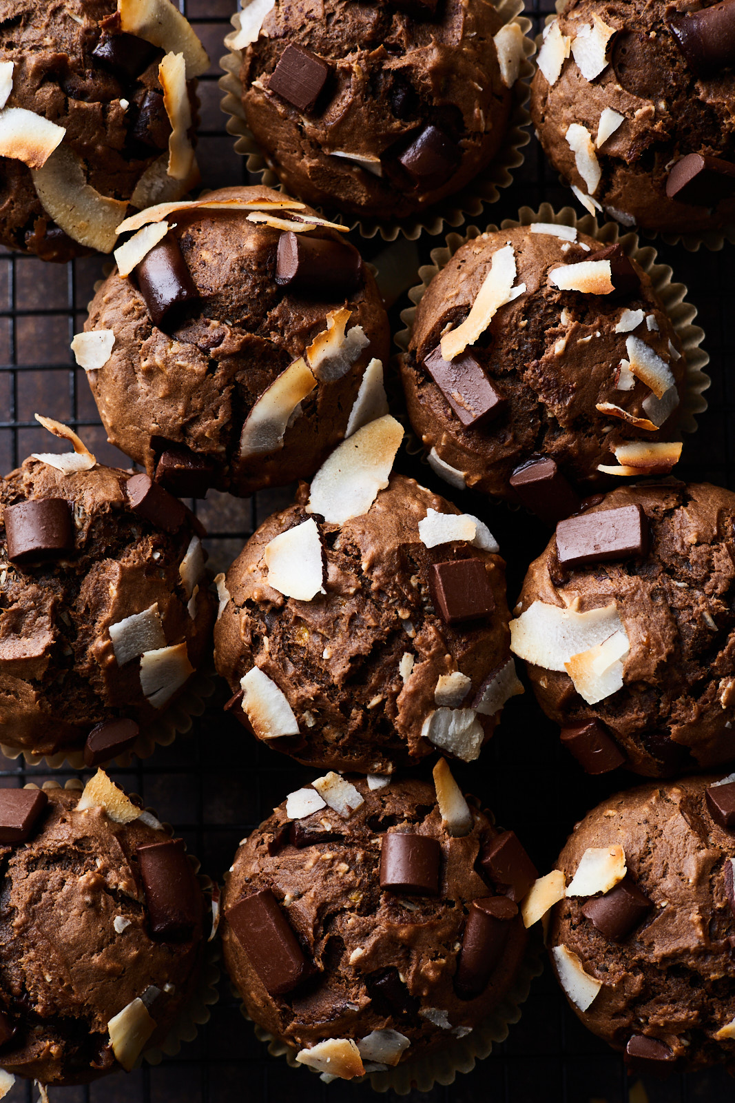 Chocolate Coconut Banana Muffins | Olive & Mango