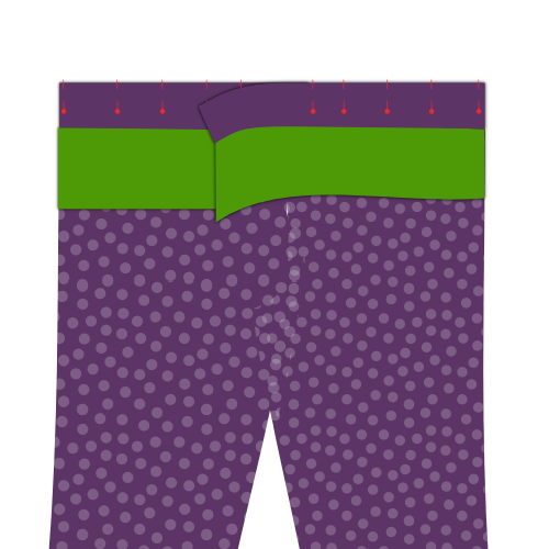 Pin waistband to trousers