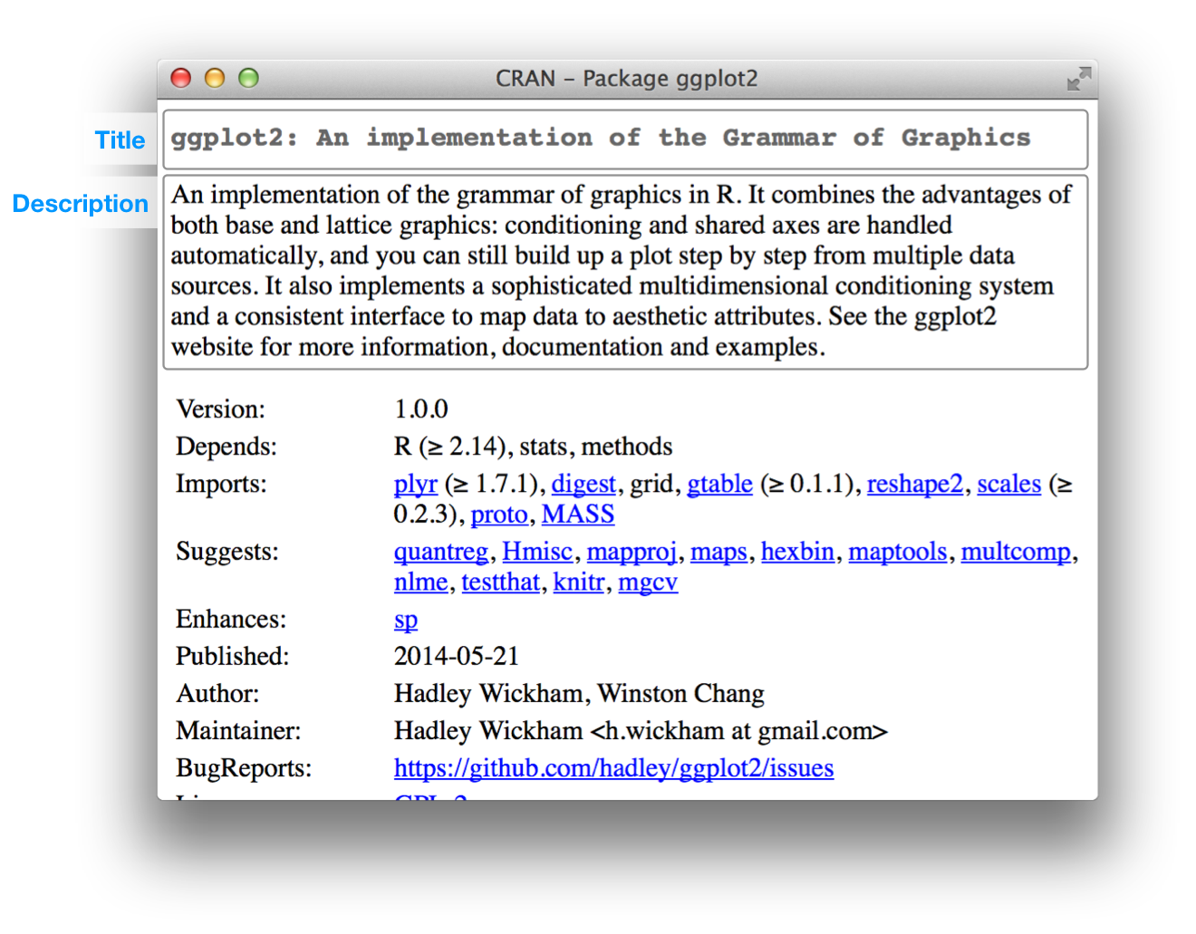 Chapter 8 Package Metadata R Packages