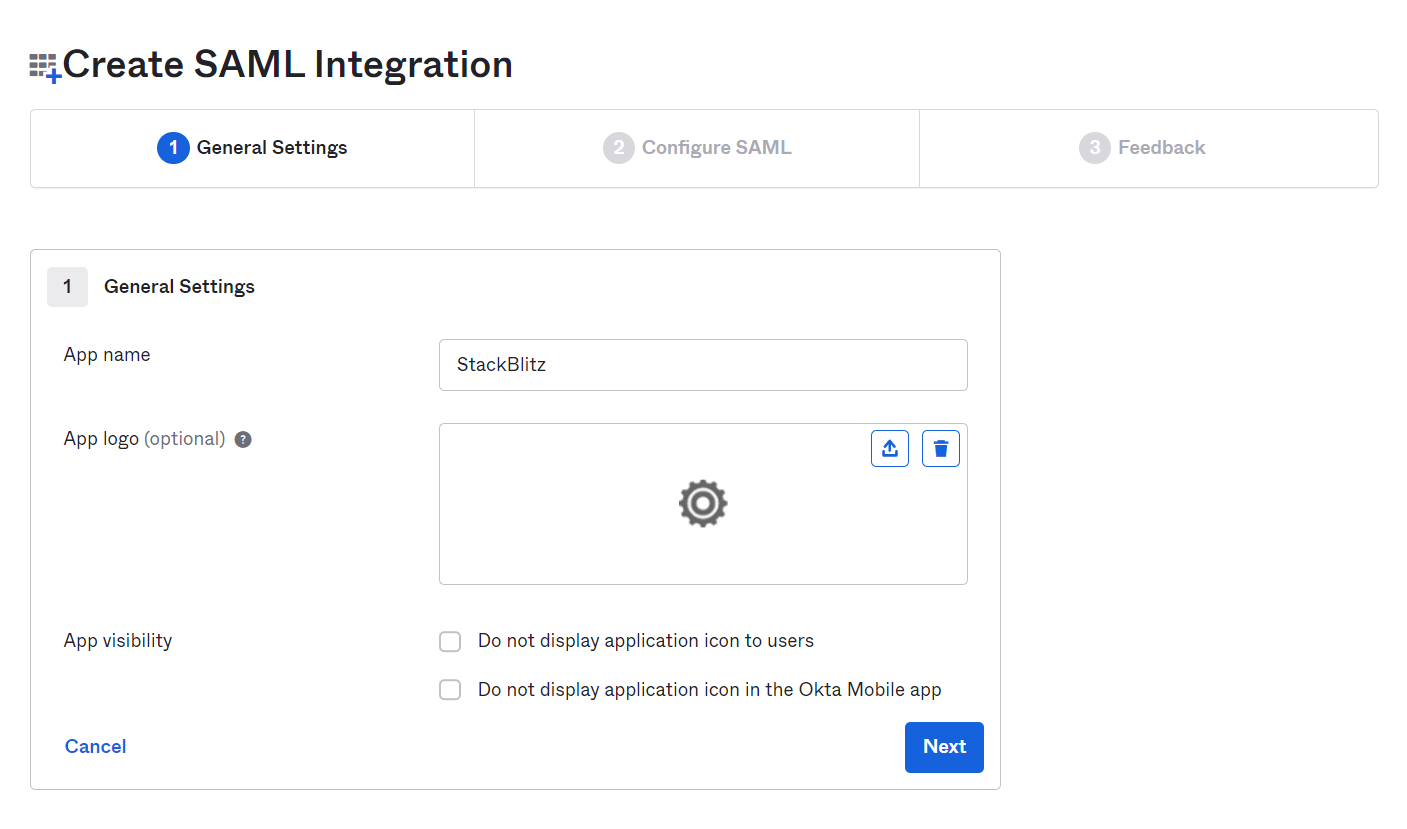Create an App Integration in Okta