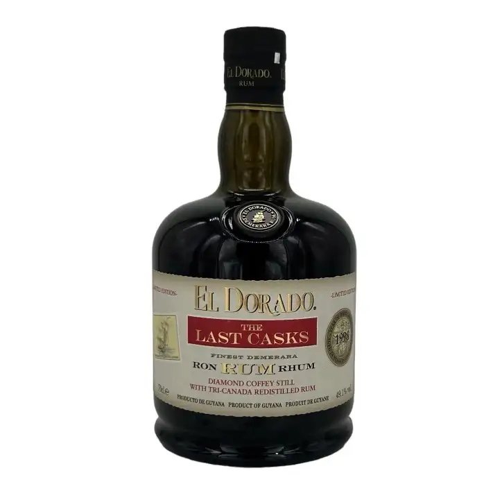 Image of the front of the bottle of the rum El Dorado The Last Casks