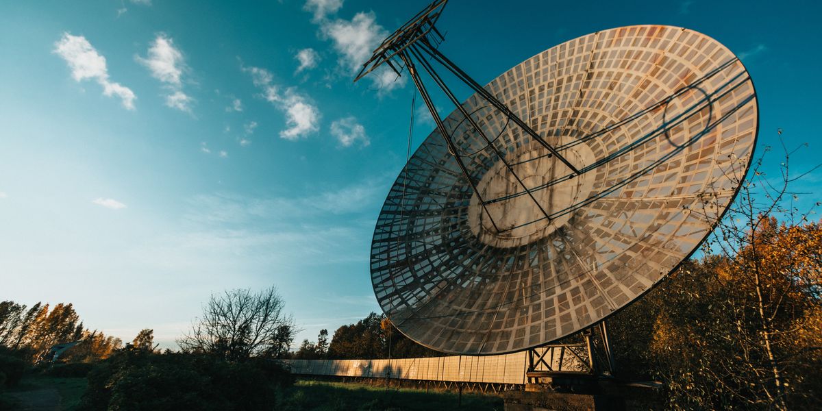 A large radio dish for long-range communications