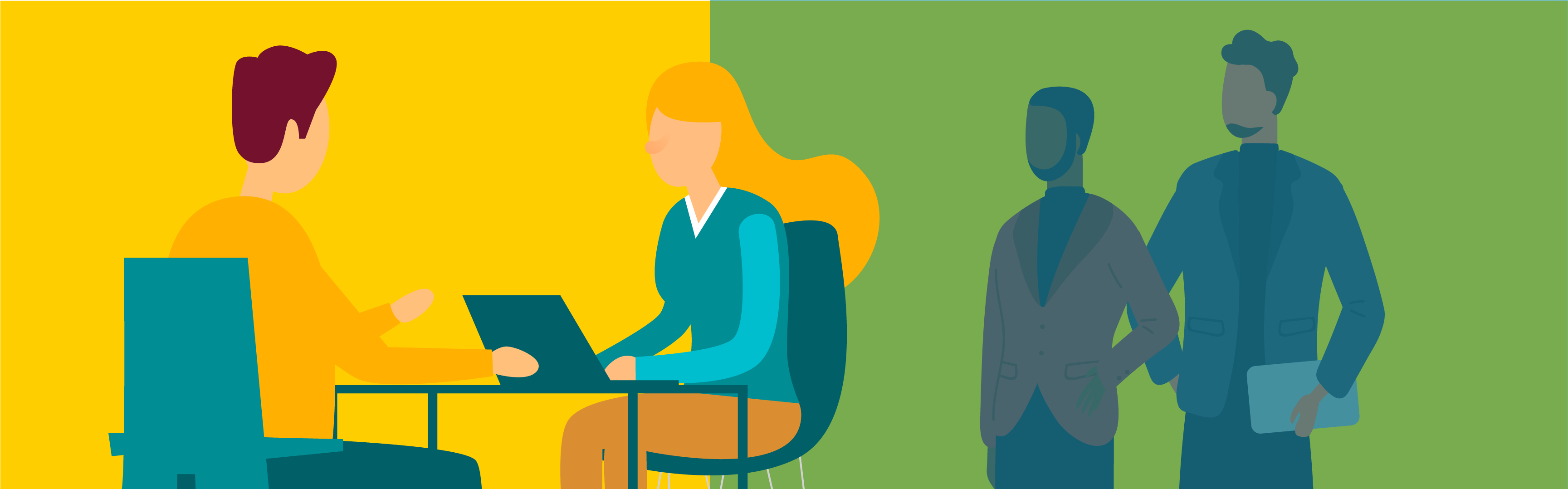 The user interview can take place in a special room where UX researchers and designers can watch hidden behind a one-way mirror.