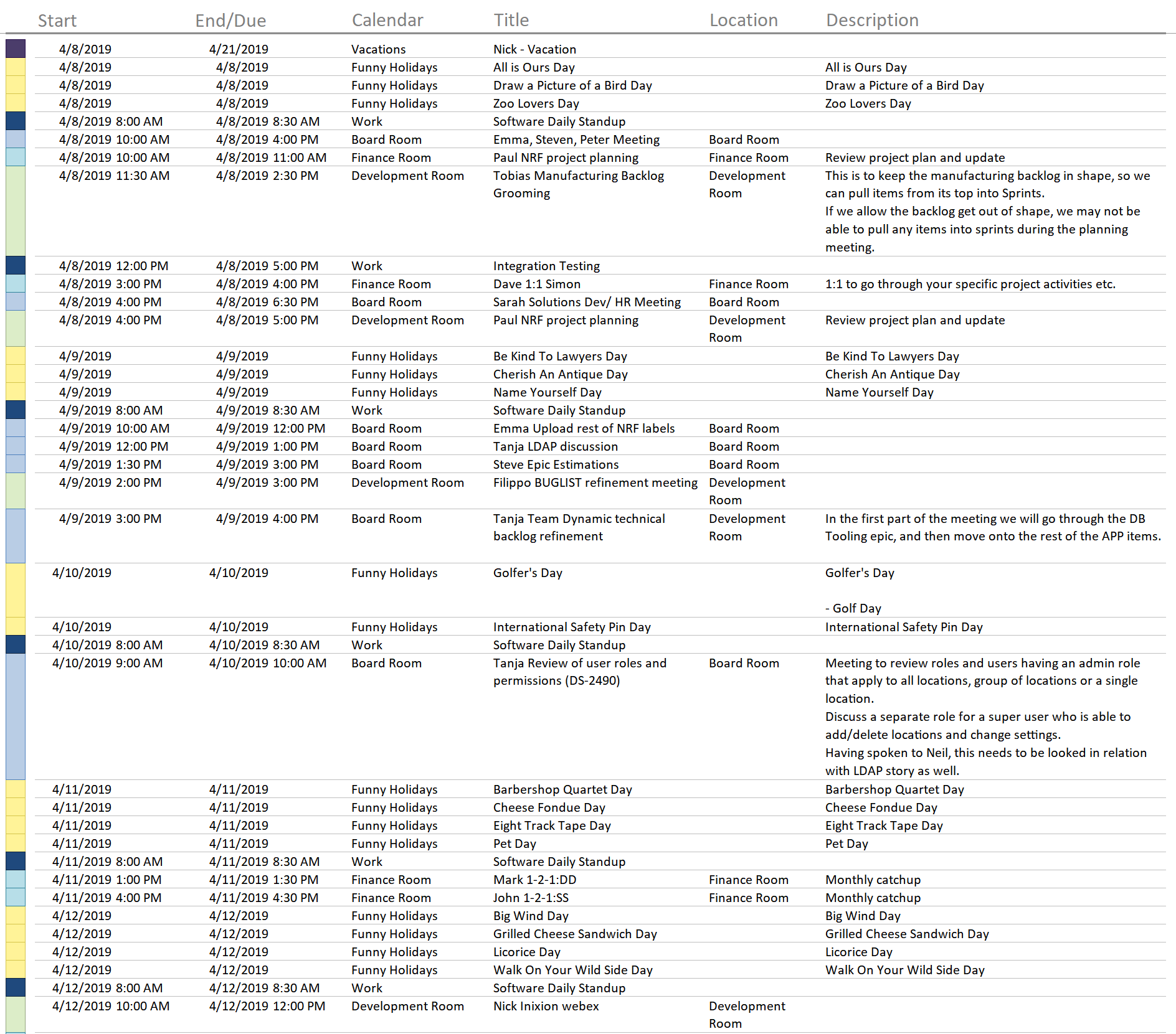 List Template