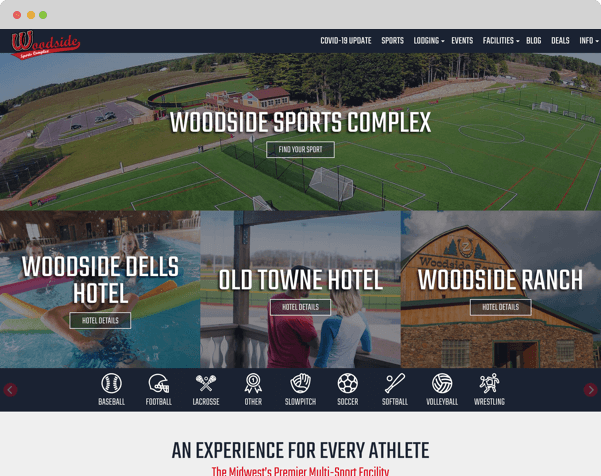 Screenshot of Woodside Sports Complex