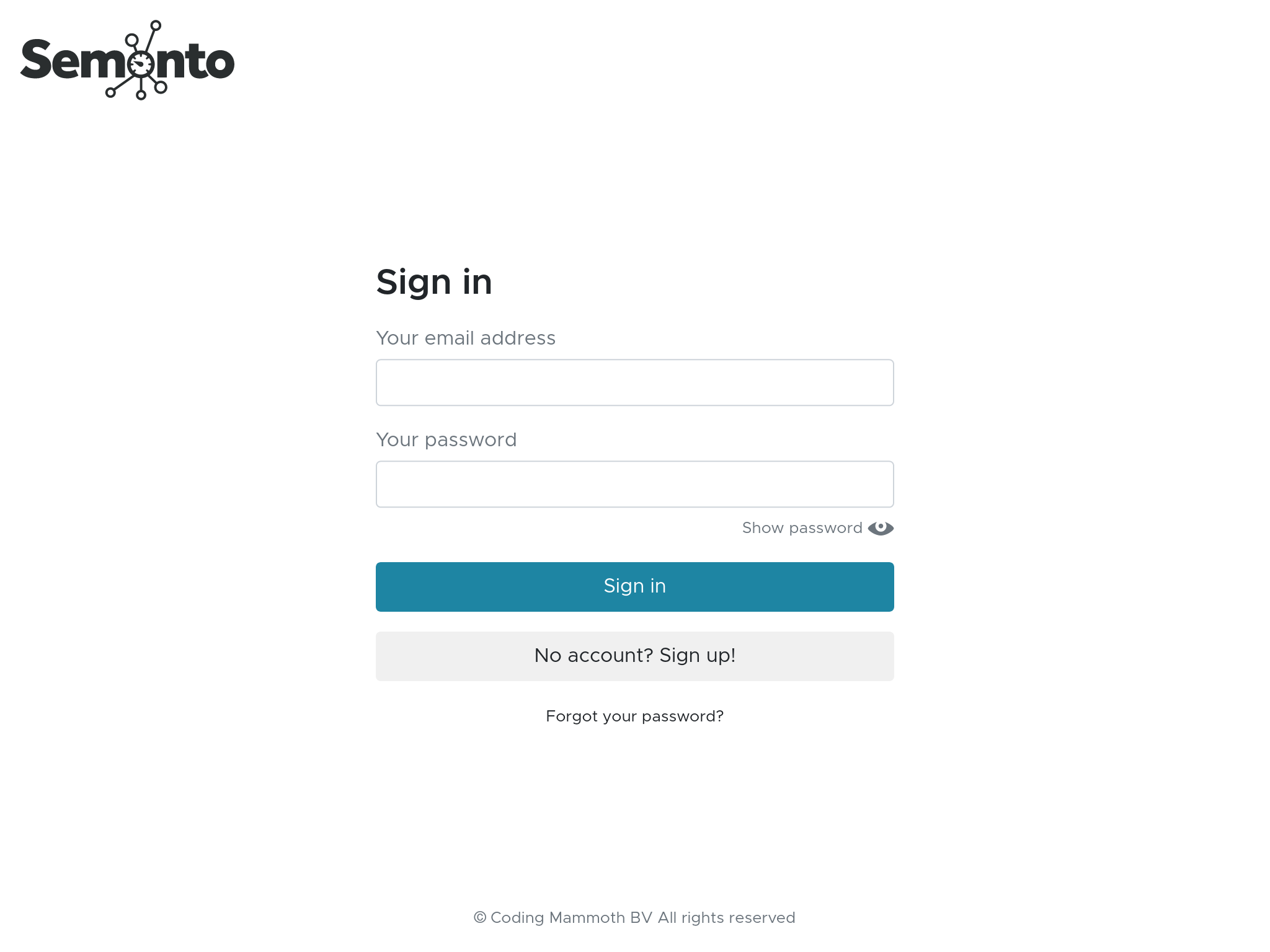The new login page