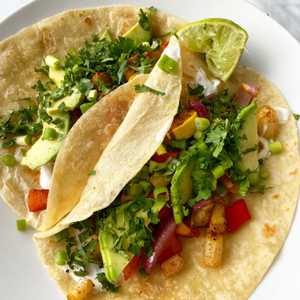 Roasted veggie tacos