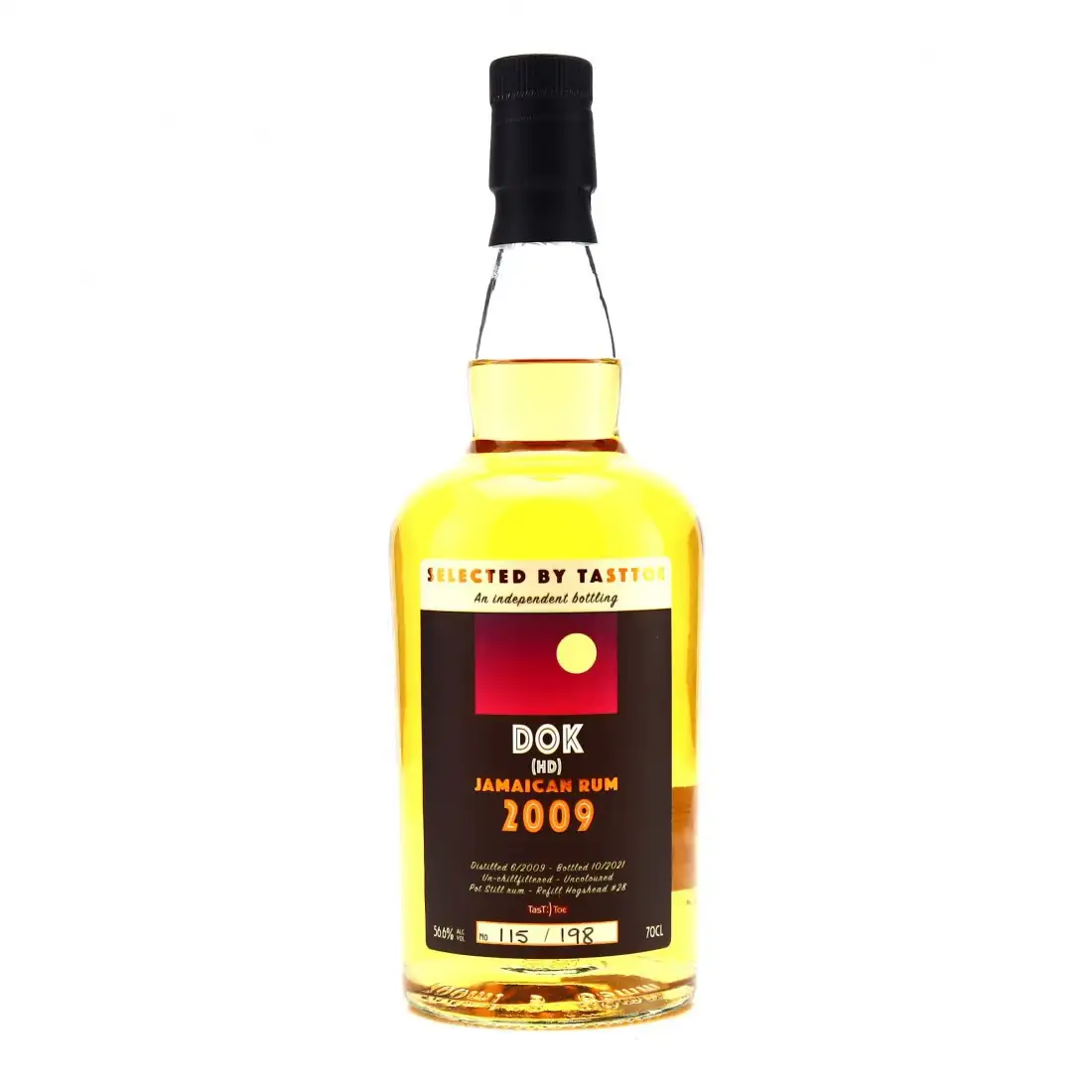 Image of the front of the bottle of the rum HD DOK