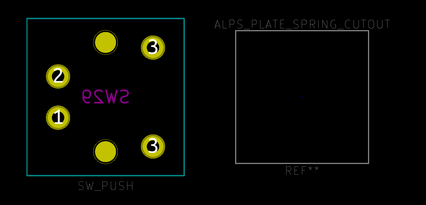 Alps Plate Sprint PCB Footprint