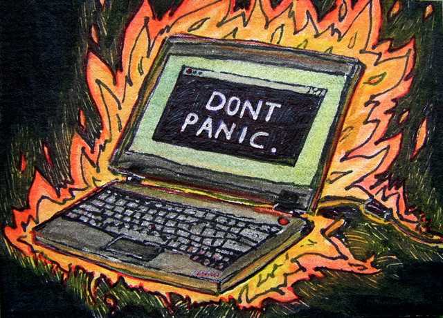 Burning Laptop By Sarah Klockars-Clauser, CC BY-SA 2.0, https://commons.wikimedia.org/w/index.php?curid=50429265