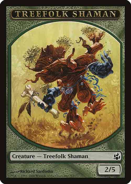 Custom Treefolk Token 2/5 Green Treefolk Shaman Creature Token | MTG.onl Tokens