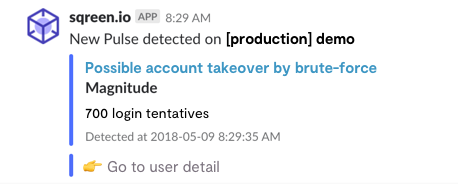 Slack Notification Brute Force Attack