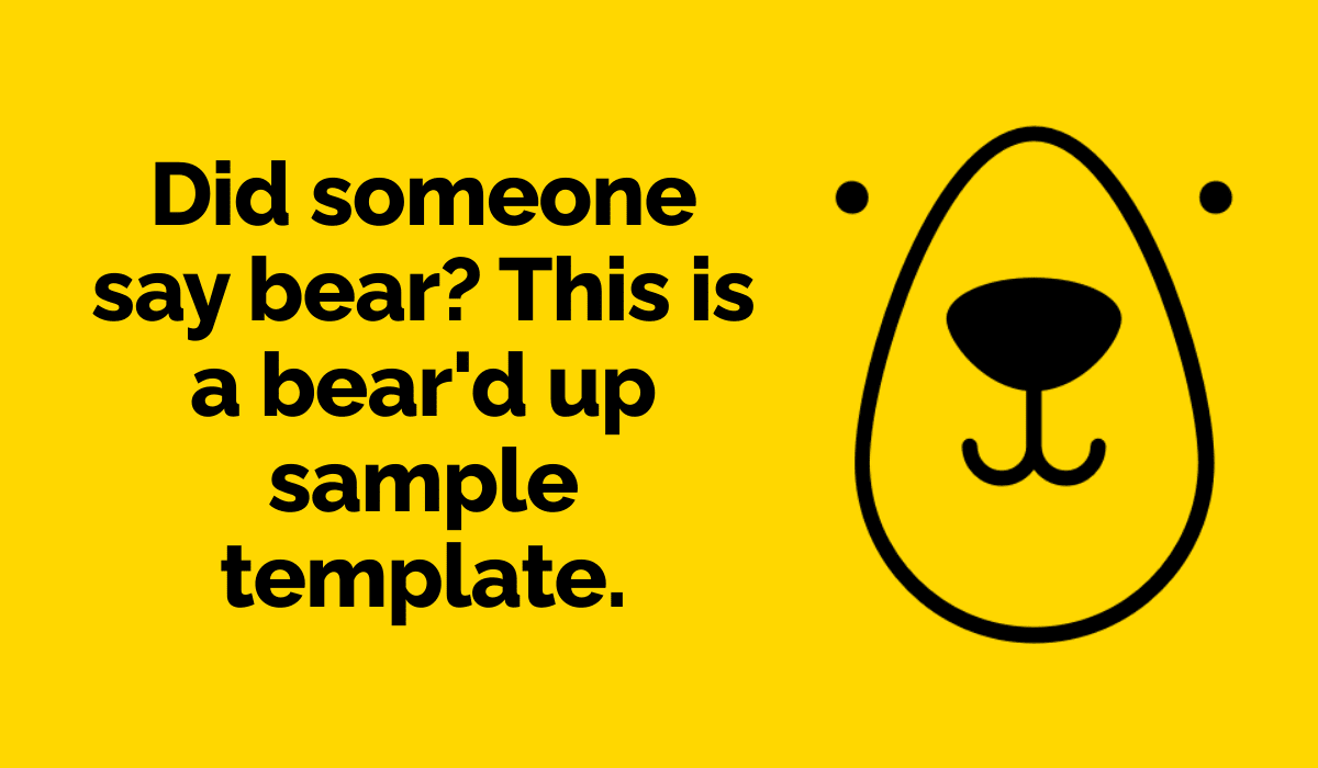 Sample generated bear image