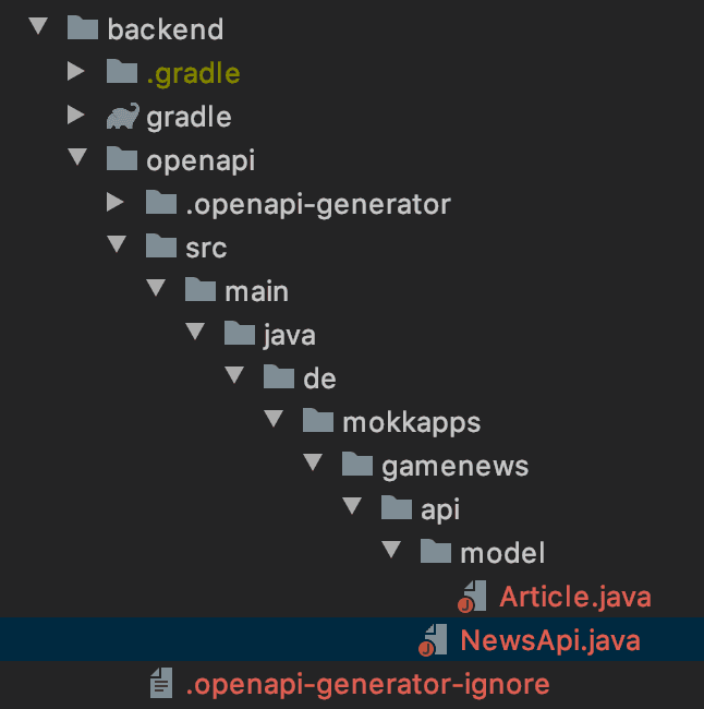Generated Backend Code