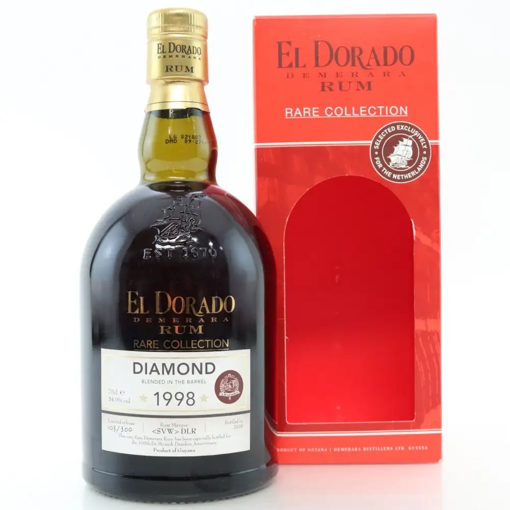 Image of the front of the bottle of the rum El Dorado Rare Collection DMD <SVW> DLR