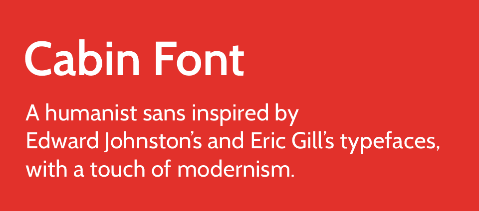 The cabin font