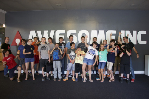 Student group at Awesome Inc Week of Code - July 2015