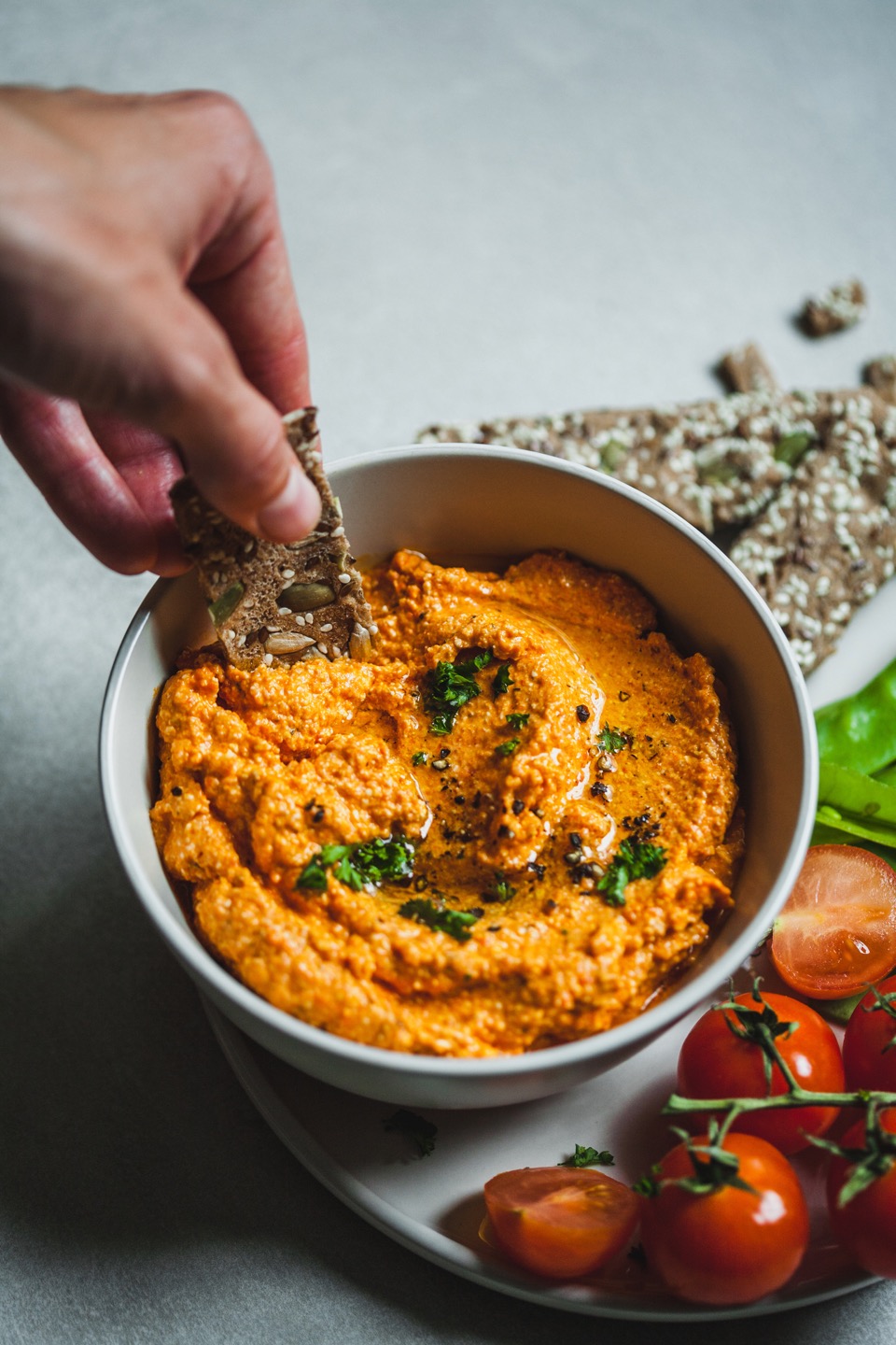 Roasted Red Pepper And Feta Dip