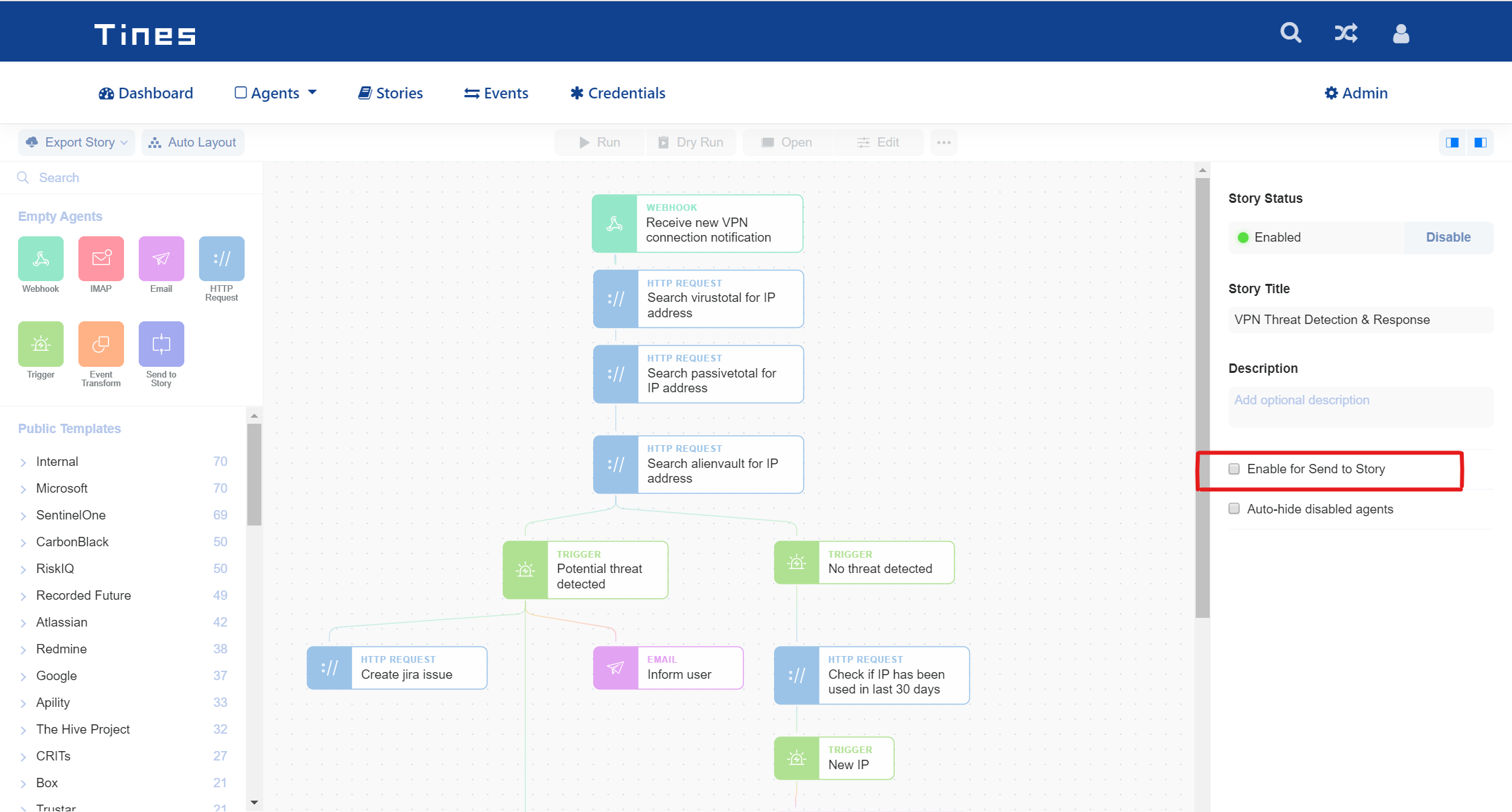 Enable sub-story from storyboard