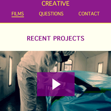 Image of Creativefilms Webpage
