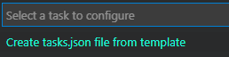 select a task to configure