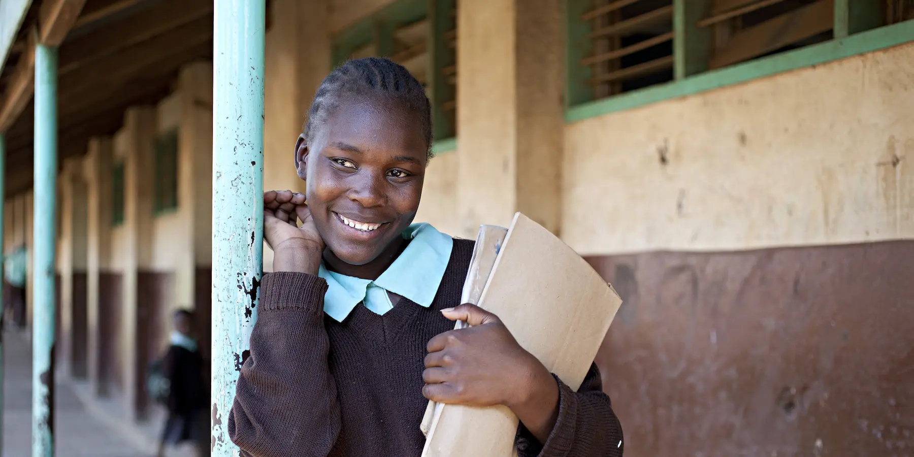 A girl attends school in Nairobi, Kenya
