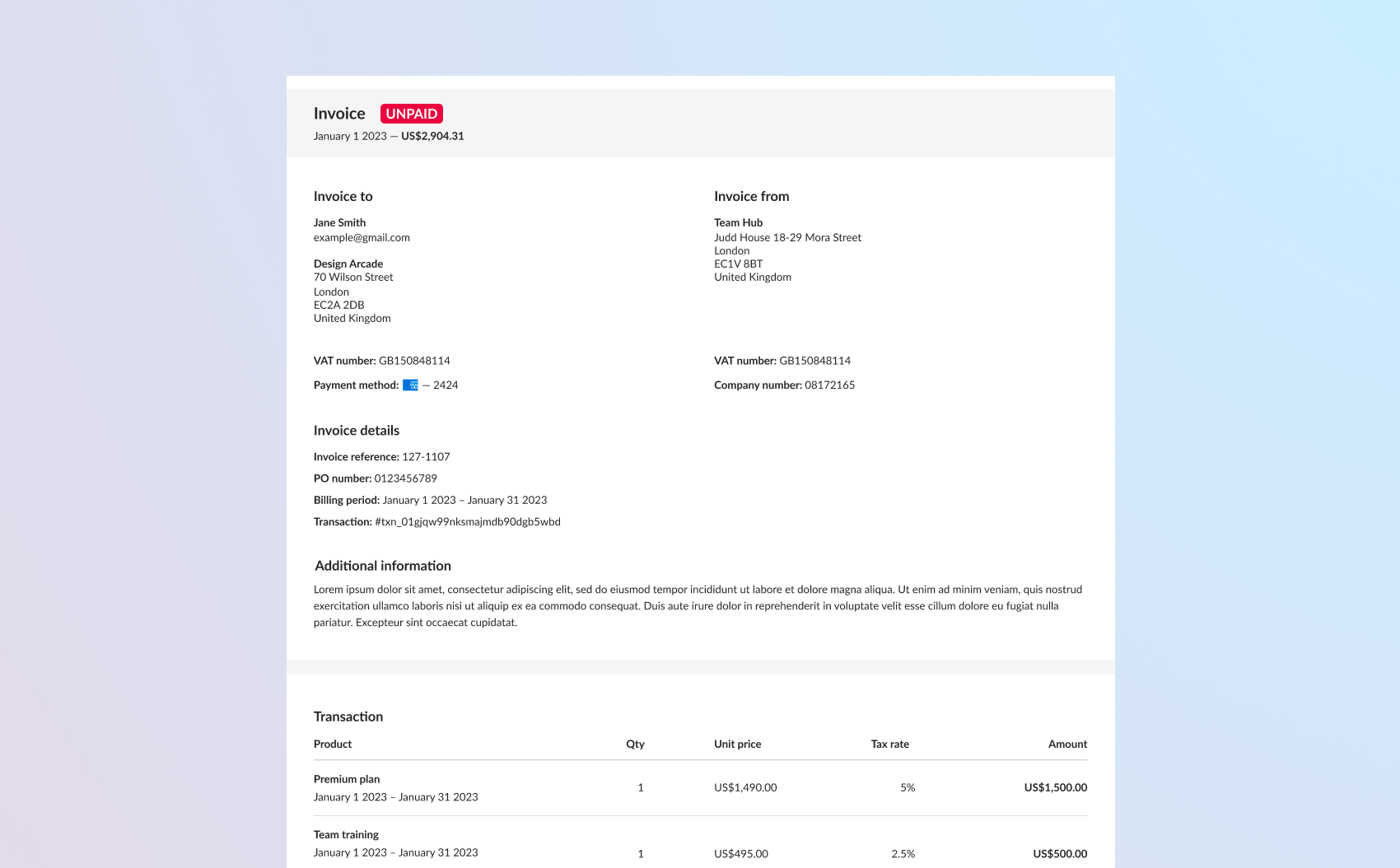 Invoices Paddle Developer