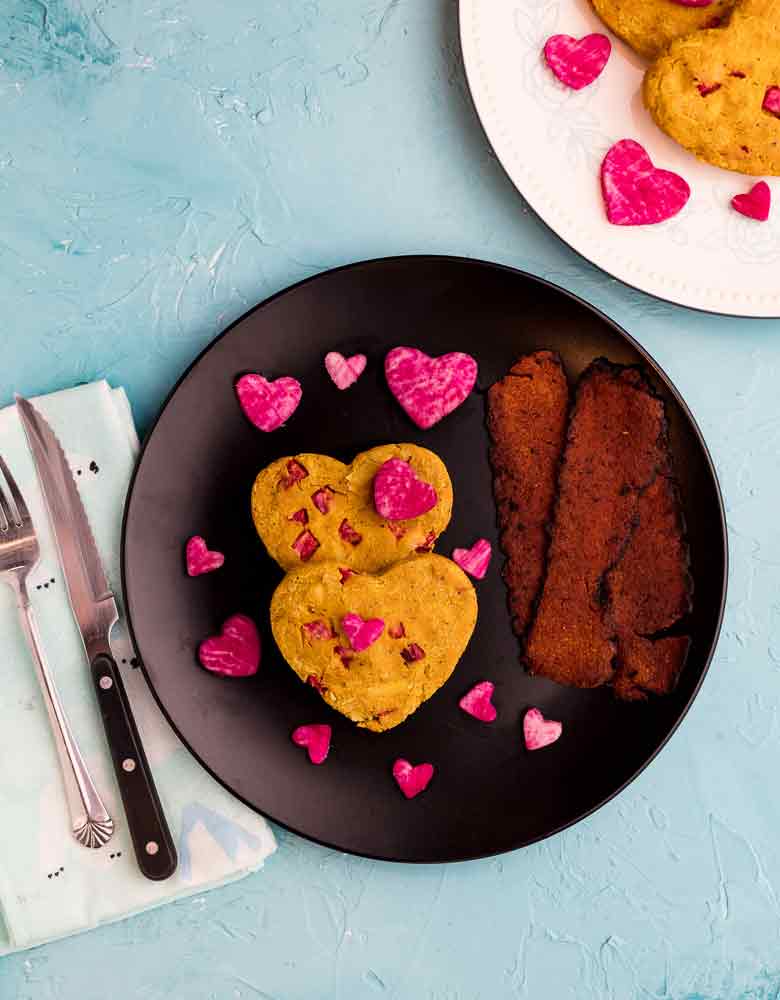 Vegan Air Fryer Omelette Hearts