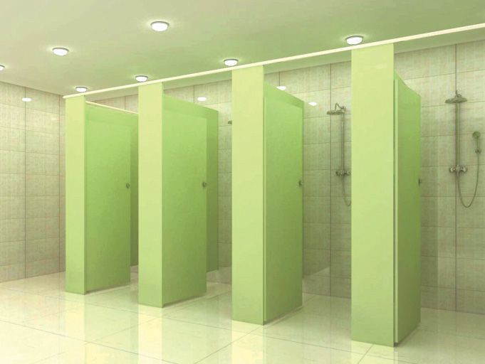 Green Shower Glass Partitions by Straton Group