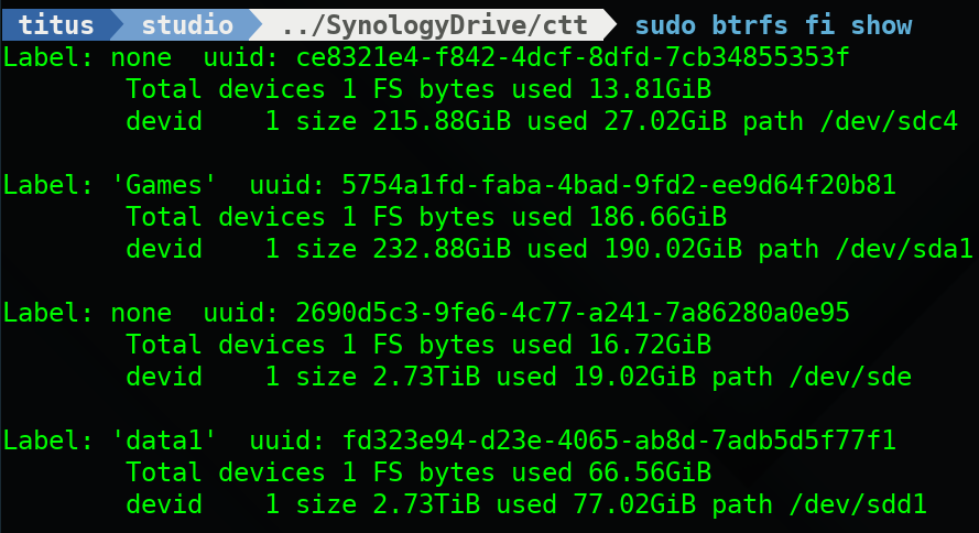 File System Output: