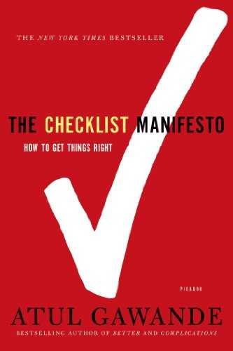 The Checklist Manifesto: How to Get Things Right Cover