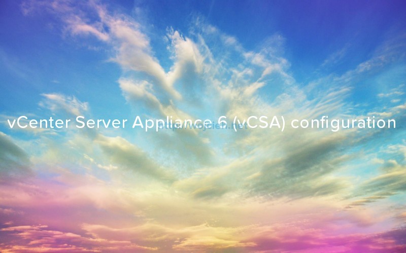 vCenter Server Appliance 6 vCSA - Configuration - Logo