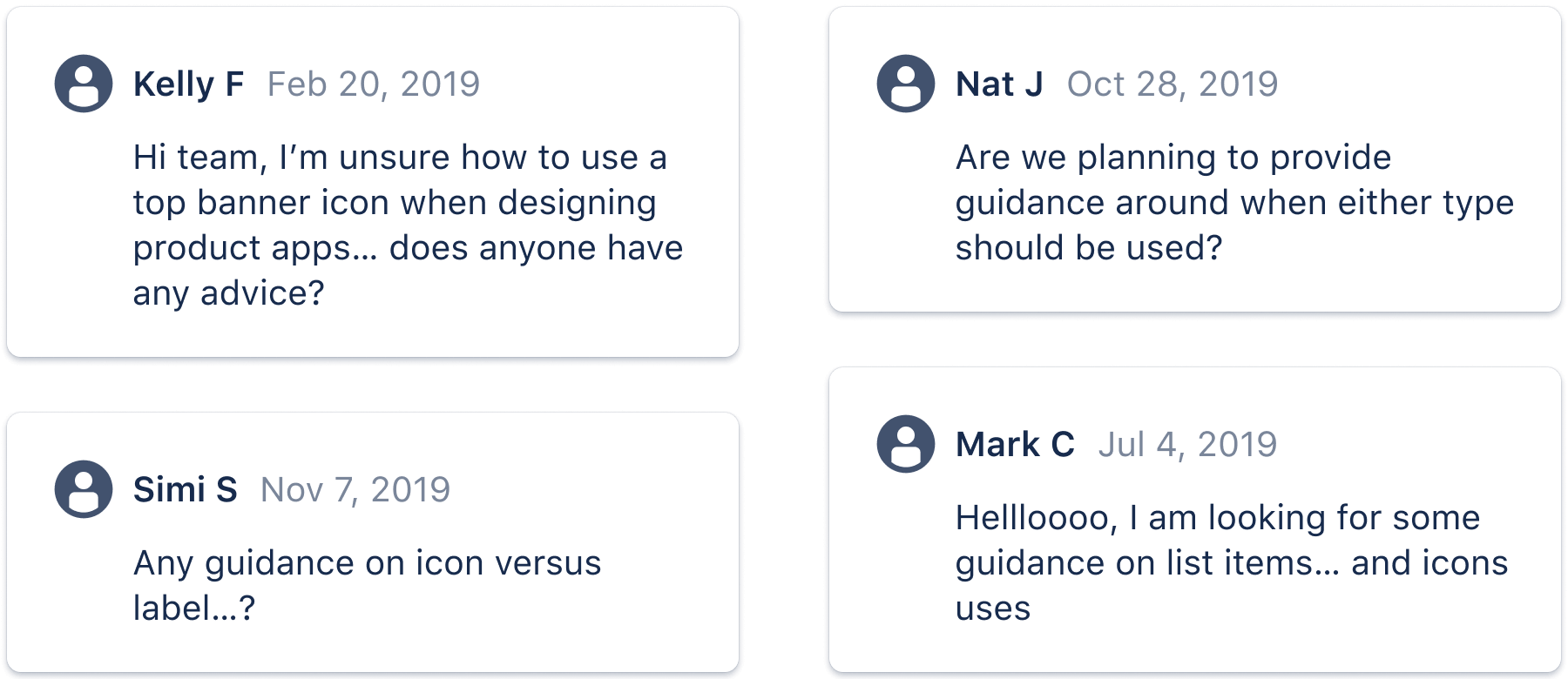 Feedback from our confused product teams