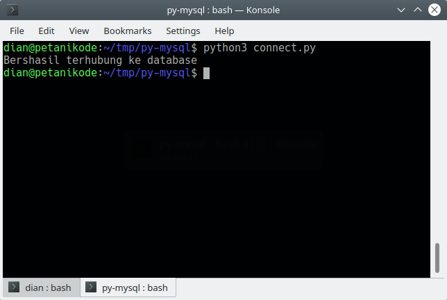 Menghubungkan Python dengan MySQL