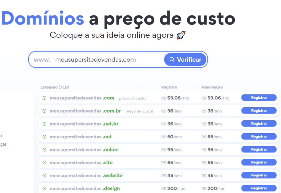 Verificação de domínios